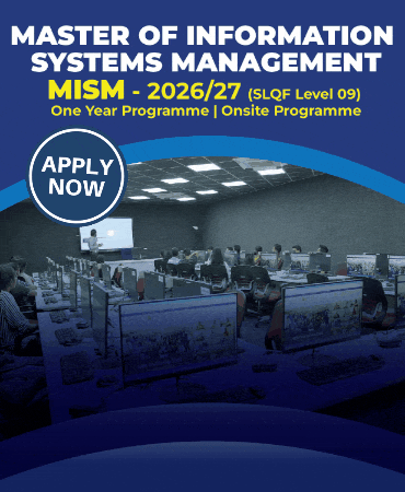Master of  Information  Systems  Management – MISM – 2026/27 (SLQF Level 09) ONE YEAR
