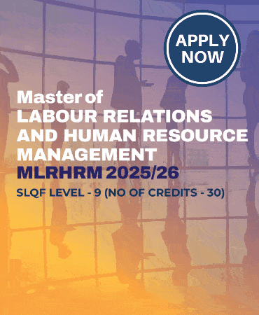 Master of Labour Relations and Human Resource Management – MLRHRM 2025/26