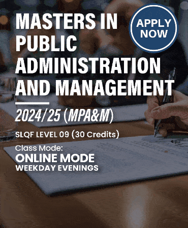 Masters in Public Administration and Management – MPA&M – 2024/25 (Online Mode) -Weekday Evenings