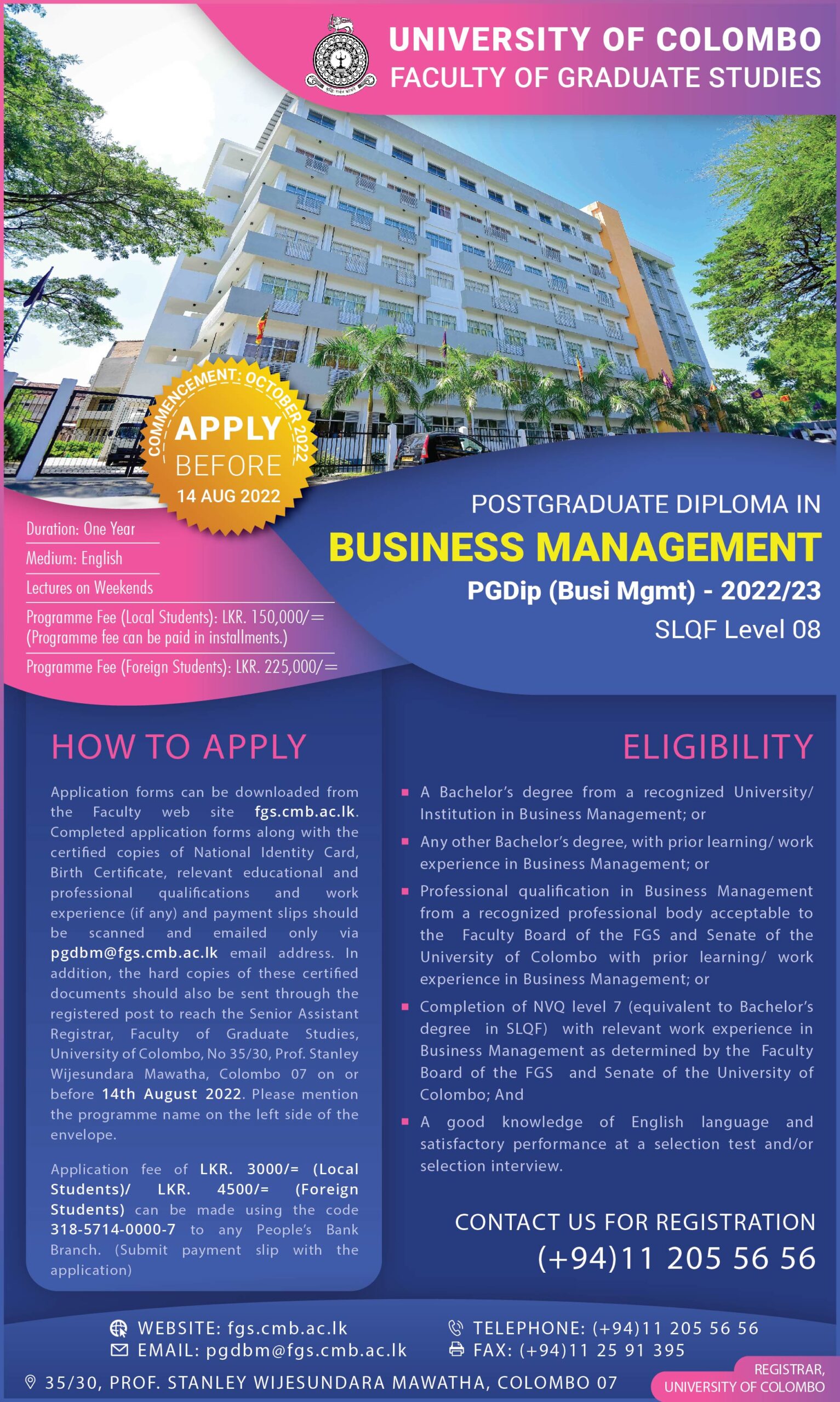 Postgraduate Diploma in Business Management – PGDip (Busi Mgmt) 2022/23 ...